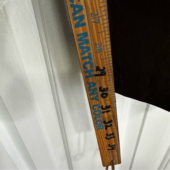 Newport News Brown Leather Lined Pants trousers size 8 30 x 30” - Picture 11 of 12